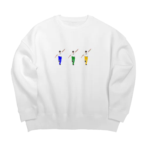 決めポーズたかぽん Big Crew Neck Sweatshirt