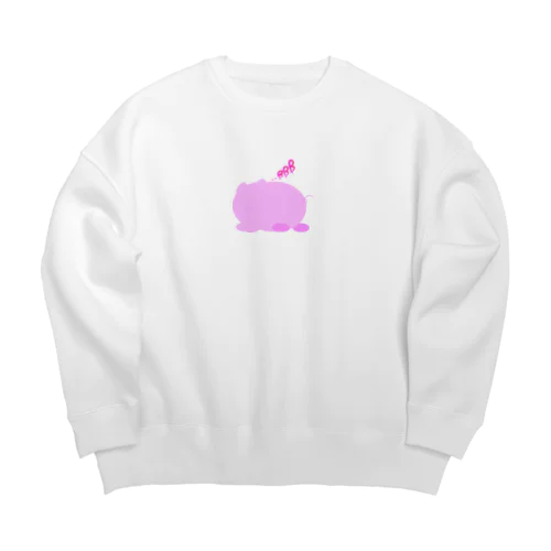 ぐったりブタさん🐷 Big Crew Neck Sweatshirt