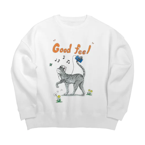 ネコちゃん(サバトラ) Big Crew Neck Sweatshirt