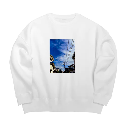 秋の匂いがする Big Crew Neck Sweatshirt