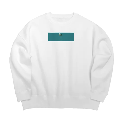 一輪の花と花瓶 Big Crew Neck Sweatshirt