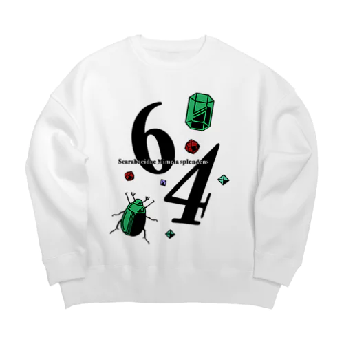 黄金虫 鉱物 Big Crew Neck Sweatshirt