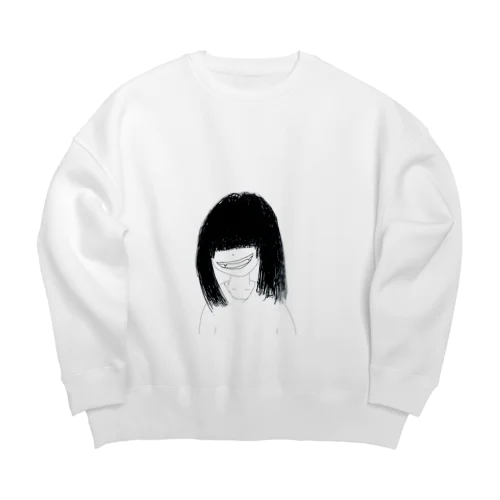 狂気ちゃん Big Crew Neck Sweatshirt