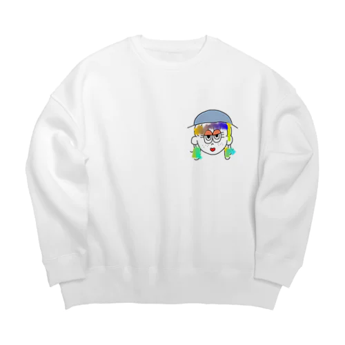 髪色が個性的でも自由に生きたい Big Crew Neck Sweatshirt