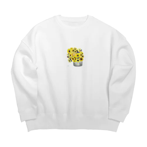 sunflowers Big Crew Neck Sweatshirt