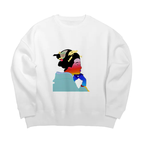 サーモグラフィー末端冷え性女 Big Crew Neck Sweatshirt