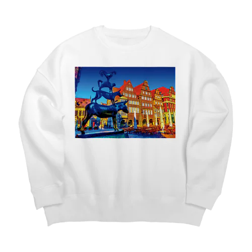 ドイツ マルクト広場のブレーメン音楽隊 Big Crew Neck Sweatshirt