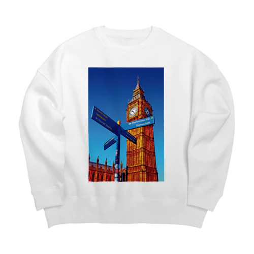 イギリス ビッグ・ベンと案内板 Big Crew Neck Sweatshirt