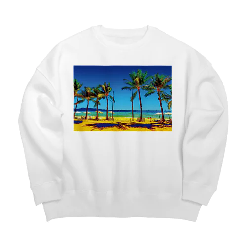 フィリピン ボラカイ島のビーチ Big Crew Neck Sweatshirt