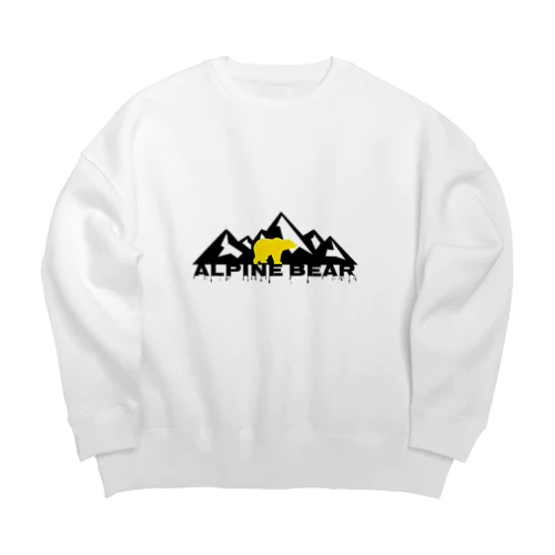 alpine bear Big Crew Neck Sweatshirt