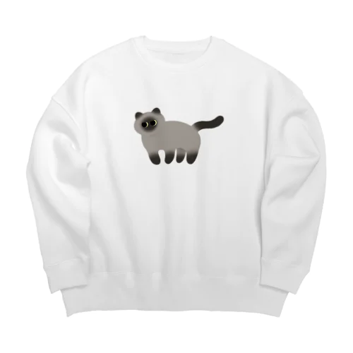 シャムねこ Big Crew Neck Sweatshirt