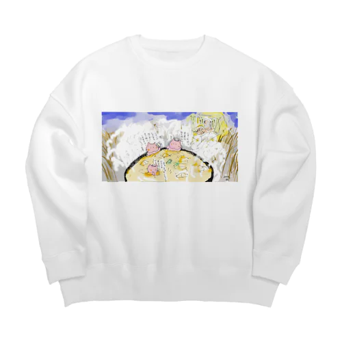 芋煮ぬこ Big Crew Neck Sweatshirt