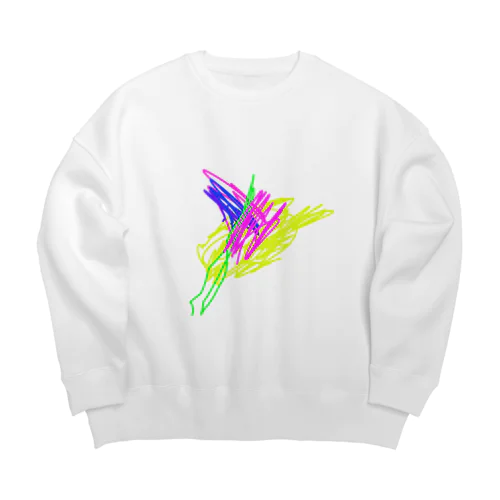 りちゃ画伯のお絵描き02 Big Crew Neck Sweatshirt