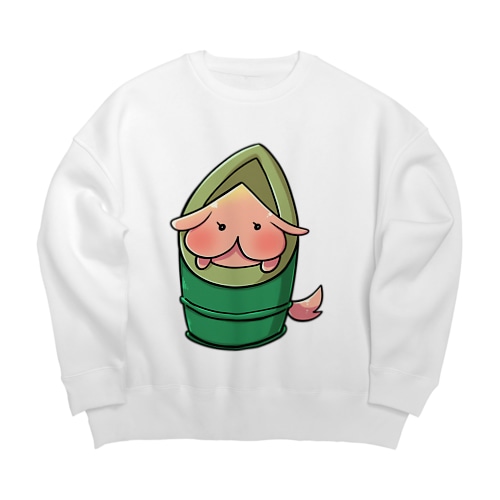 竹生まれのももわんこ Big Crew Neck Sweatshirt