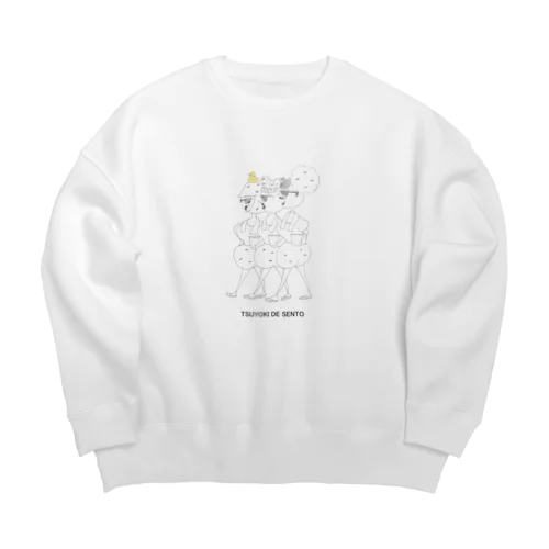 TSUYOKIシスターズ銭湯へゆく Big Crew Neck Sweatshirt