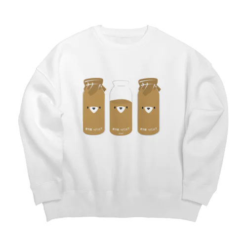 コーヒー牛乳三本セット Big Crew Neck Sweatshirt