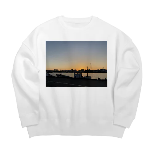 夕焼け小焼け Big Crew Neck Sweatshirt