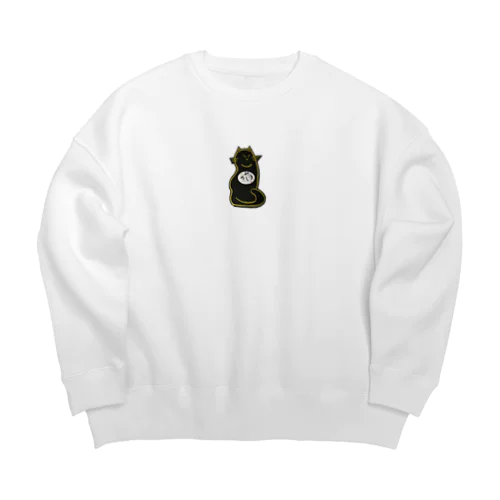 願う　くろねこ Big Crew Neck Sweatshirt