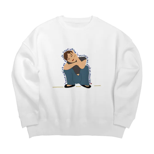 Confidence❤️‍🔥 Big Crew Neck Sweatshirt
