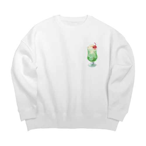 ひょうたん堂メロンソーダ Big Crew Neck Sweatshirt