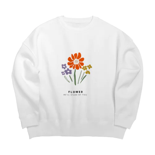 3つのお花 Big Crew Neck Sweatshirt