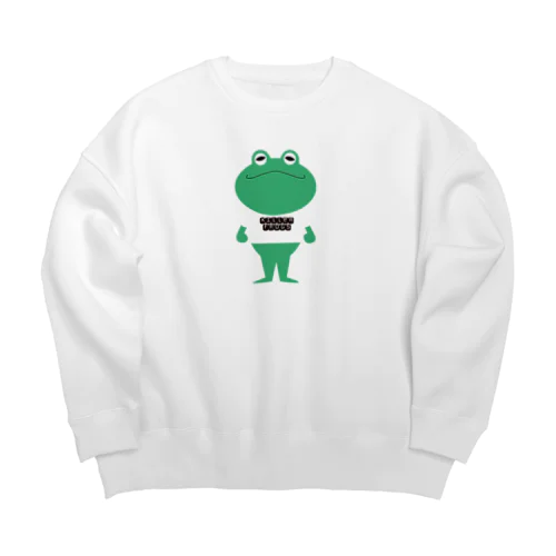 Tシャツを着るカエルくん Big Crew Neck Sweatshirt