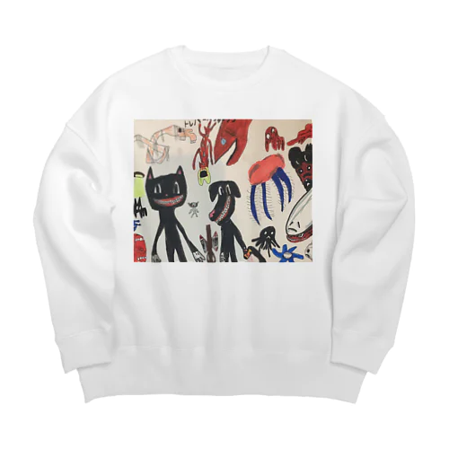 トレバーくんたち Big Crew Neck Sweatshirt