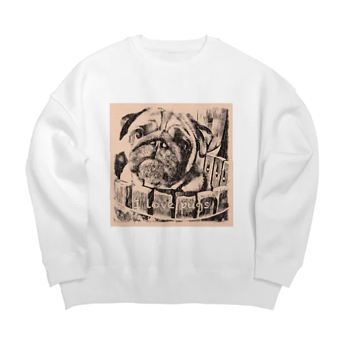 パグTYPE-A（I love pugs） Big Crew Neck Sweatshirt