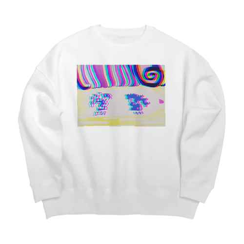 みずのなかのわたしブロークン Big Crew Neck Sweatshirt