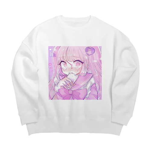 依存♡少女（ゆめかわいい） Big Crew Neck Sweatshirt