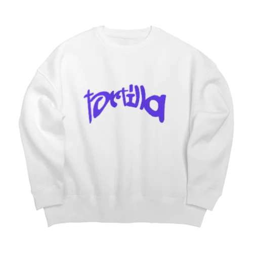 トルティーヤ tortilla 紫 Big Crew Neck Sweatshirt