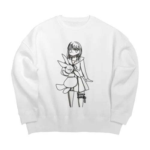 ぬいぐるみガールのスウェット Big Crew Neck Sweatshirt