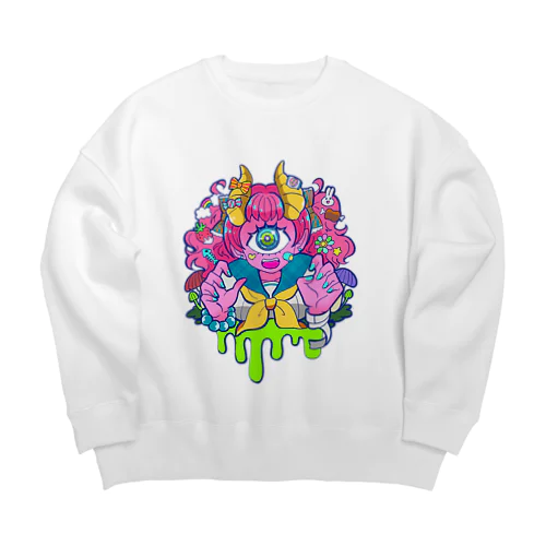 たべちゃうぞ！ Big Crew Neck Sweatshirt