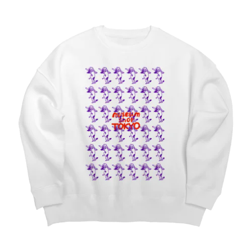 歌川国芳　踊る猫又　総柄版 Big Crew Neck Sweatshirt