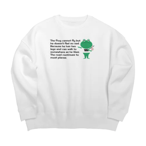 名言っぽいことを言うカエルくん02 Big Crew Neck Sweatshirt