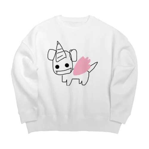 しあわせゆにこーん Big Crew Neck Sweatshirt