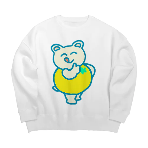 はっさくまのGood Luck（大） Big Crew Neck Sweatshirt