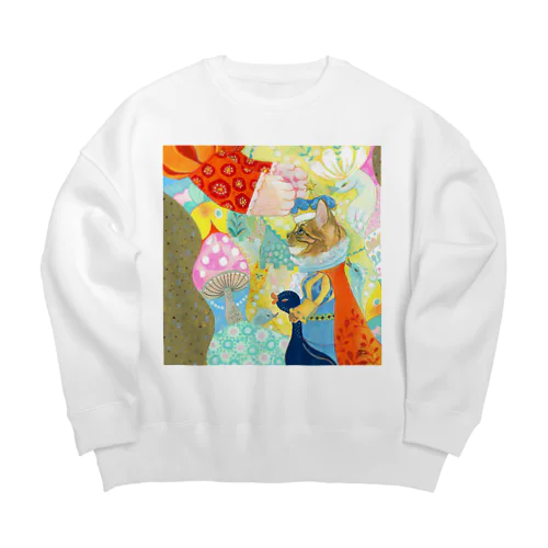 猫が王様になった日 Big Crew Neck Sweatshirt