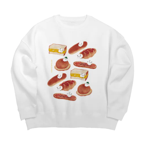 小粒パンダパンいっぱい Big Crew Neck Sweatshirt