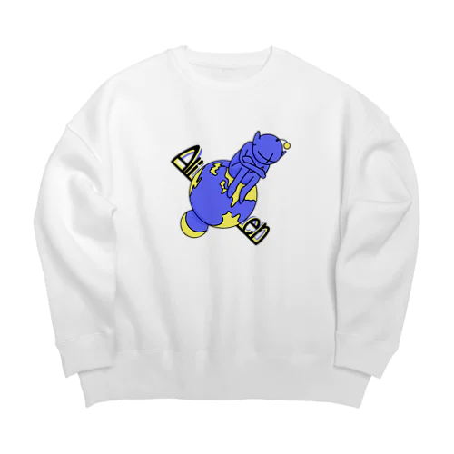 エイリアン(青) Big Crew Neck Sweatshirt