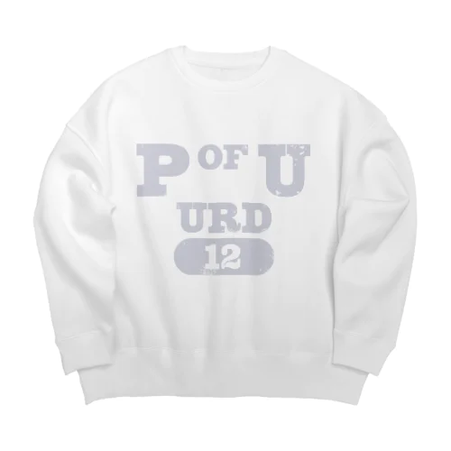 URAWAREDS calligraphy goods Big Crew Neck Sweatshirt