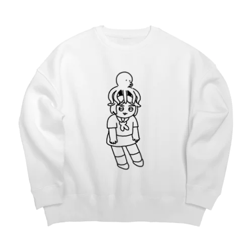 妹（TACO／モノクロ） Big Crew Neck Sweatshirt