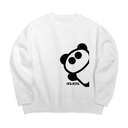 「ぱんださんⅡ」文字有り Big Crew Neck Sweatshirt