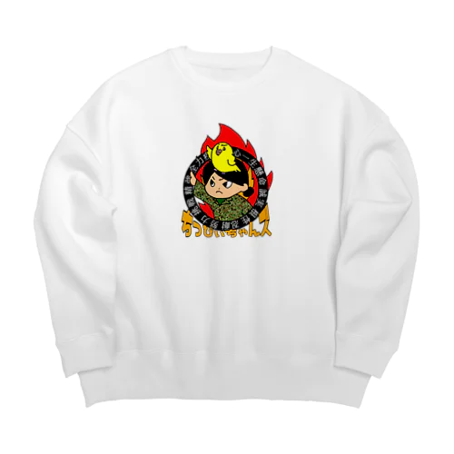 迷彩鳥おばさん Big Crew Neck Sweatshirt