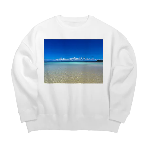 Breathing blue Big Crew Neck Sweatshirt