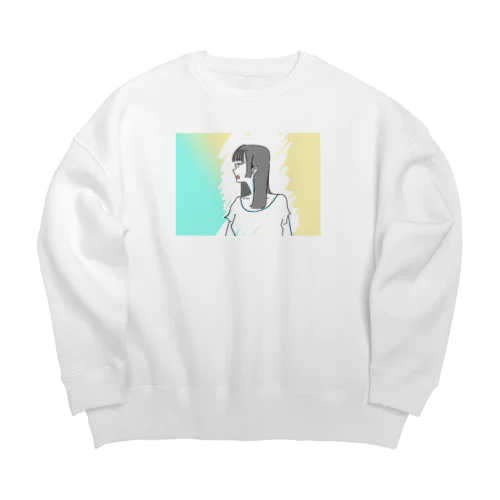 good morning なひかり Big Crew Neck Sweatshirt