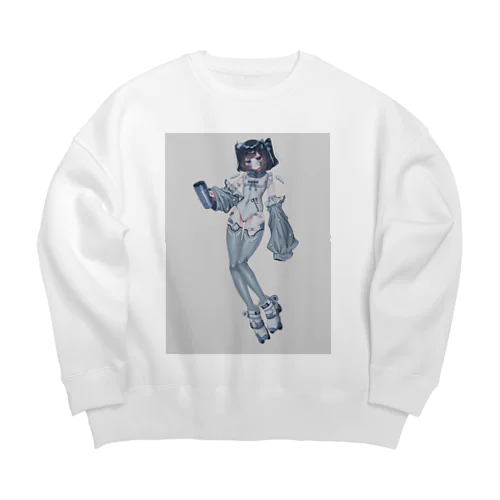 えんじぇる地雷チャン Big Crew Neck Sweatshirt