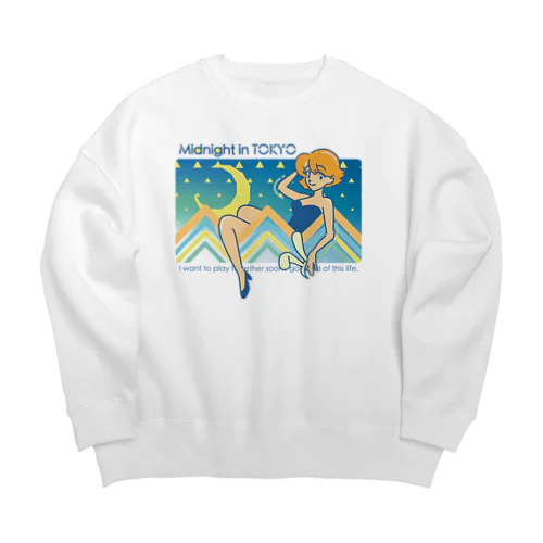 月夜のバニーちゃん２ Big Crew Neck Sweatshirt