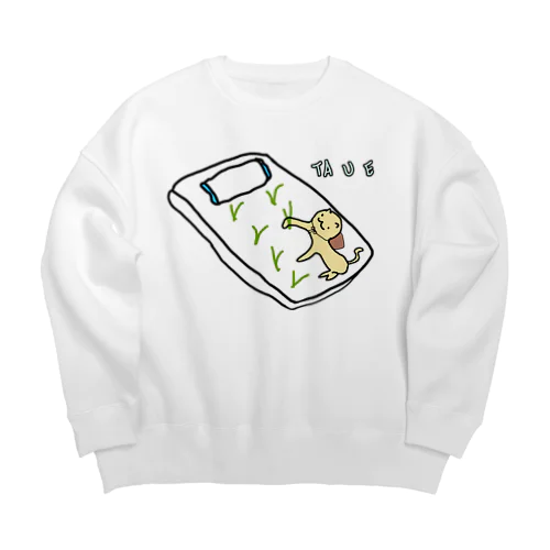 田植えキャット Big Crew Neck Sweatshirt