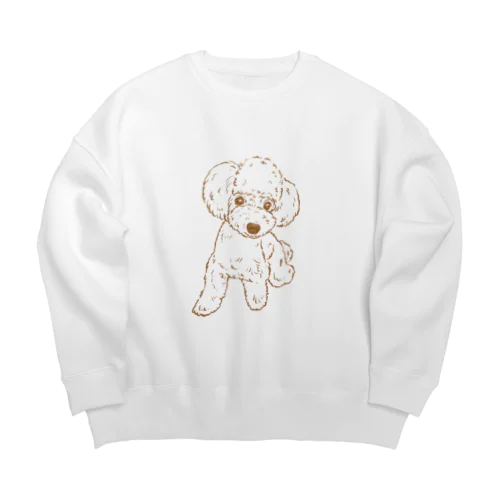 かわいいワンコ Big Crew Neck Sweatshirt